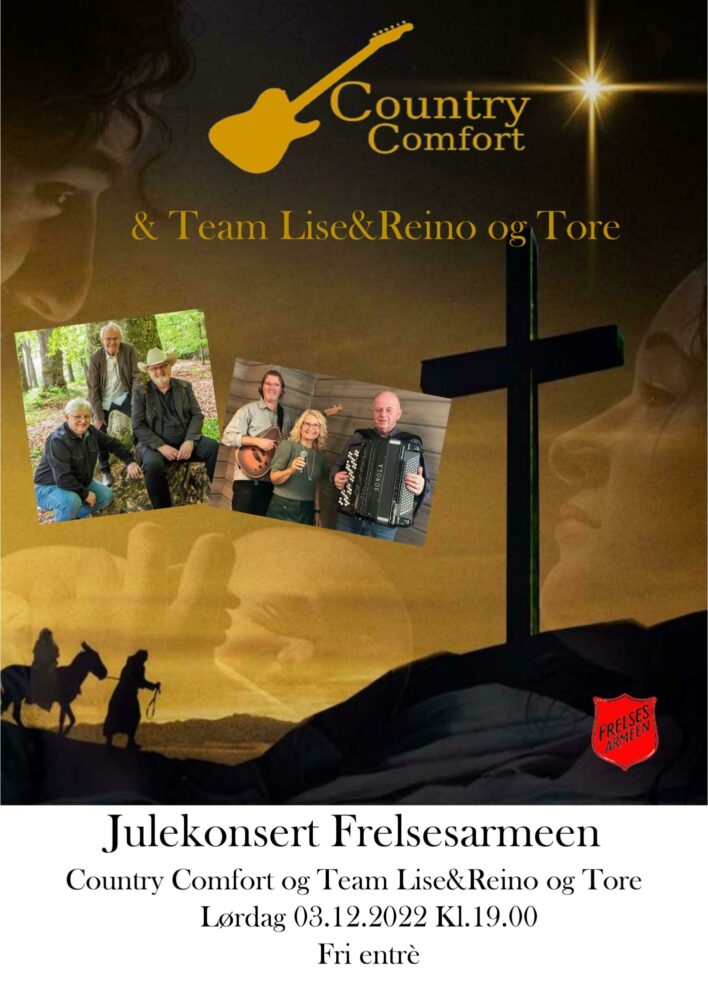 Plakat for julekonsert 3. desember 2022