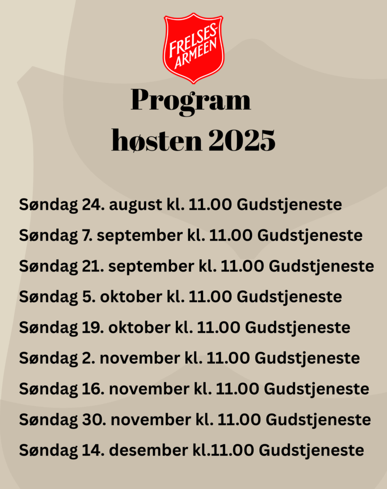 Program for Fjellhamar korps